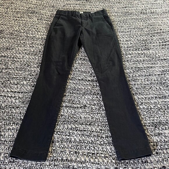 GAP Khaki Flat Front Straight Leg Skinny Stretch Chino Black Khaki Pants Size 28 - Picture 2 of 13